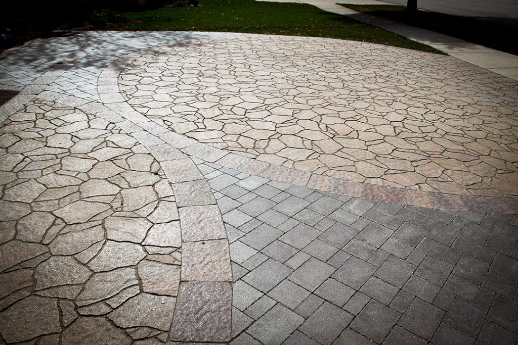 detailed brick driveway