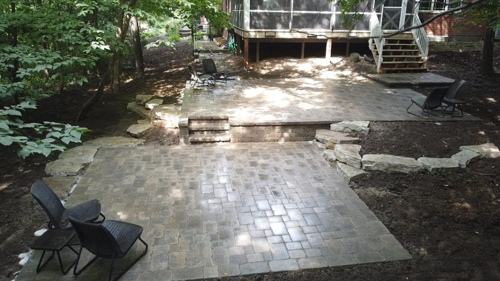 natural looking brick patio