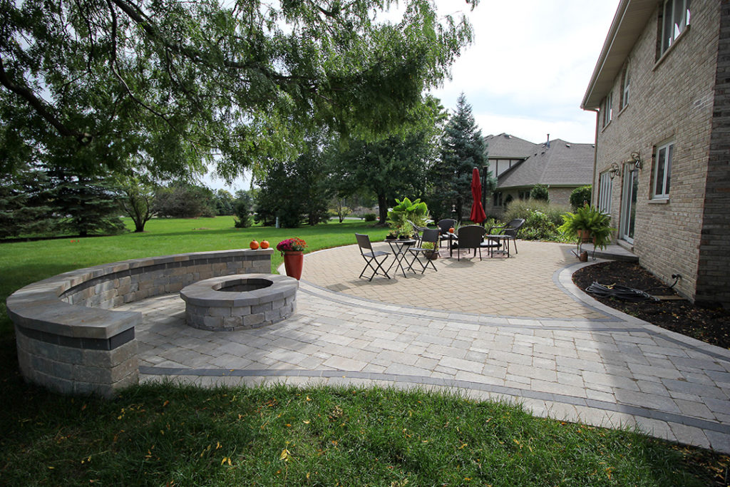 fire pit added to patio