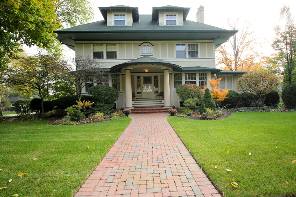 red brick walkway