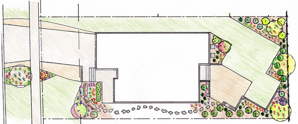 hand drawn landscape design