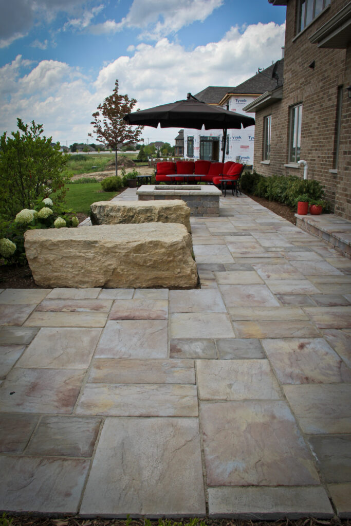 Custom brick paver patio