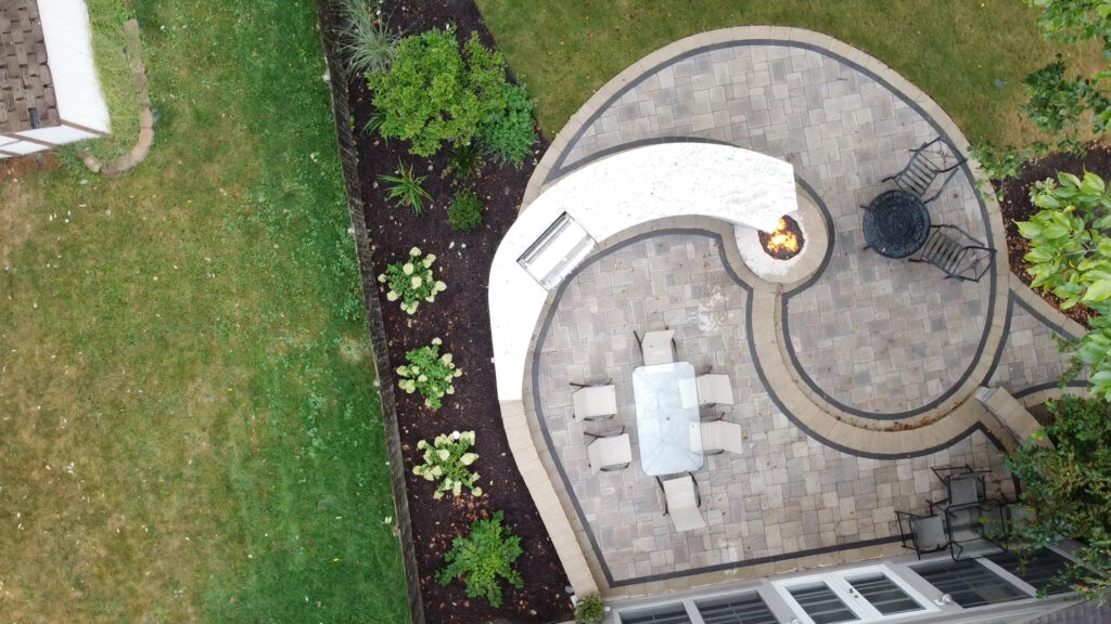 Custom brick paver patio