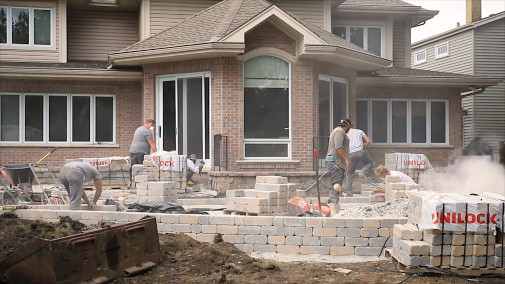 Creating and installing patio landscape project