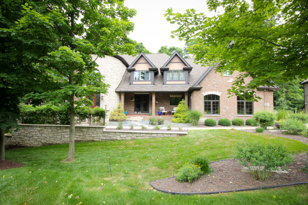 Custom front yard landscape and plantings