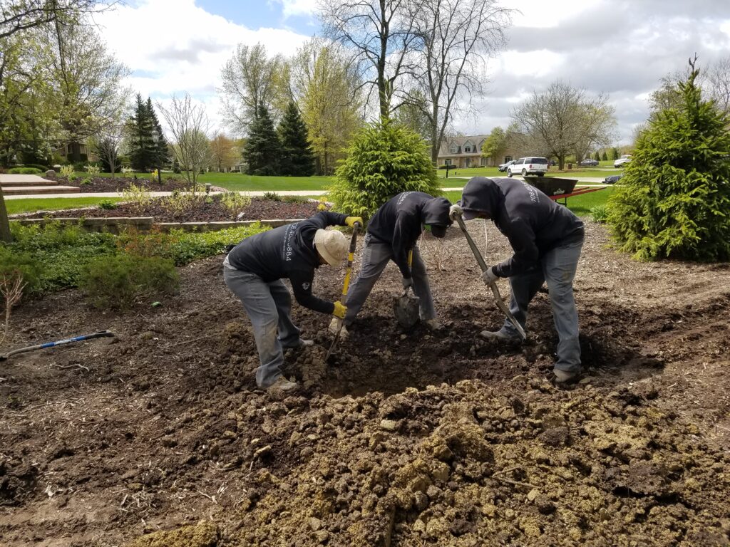 crew planting installation